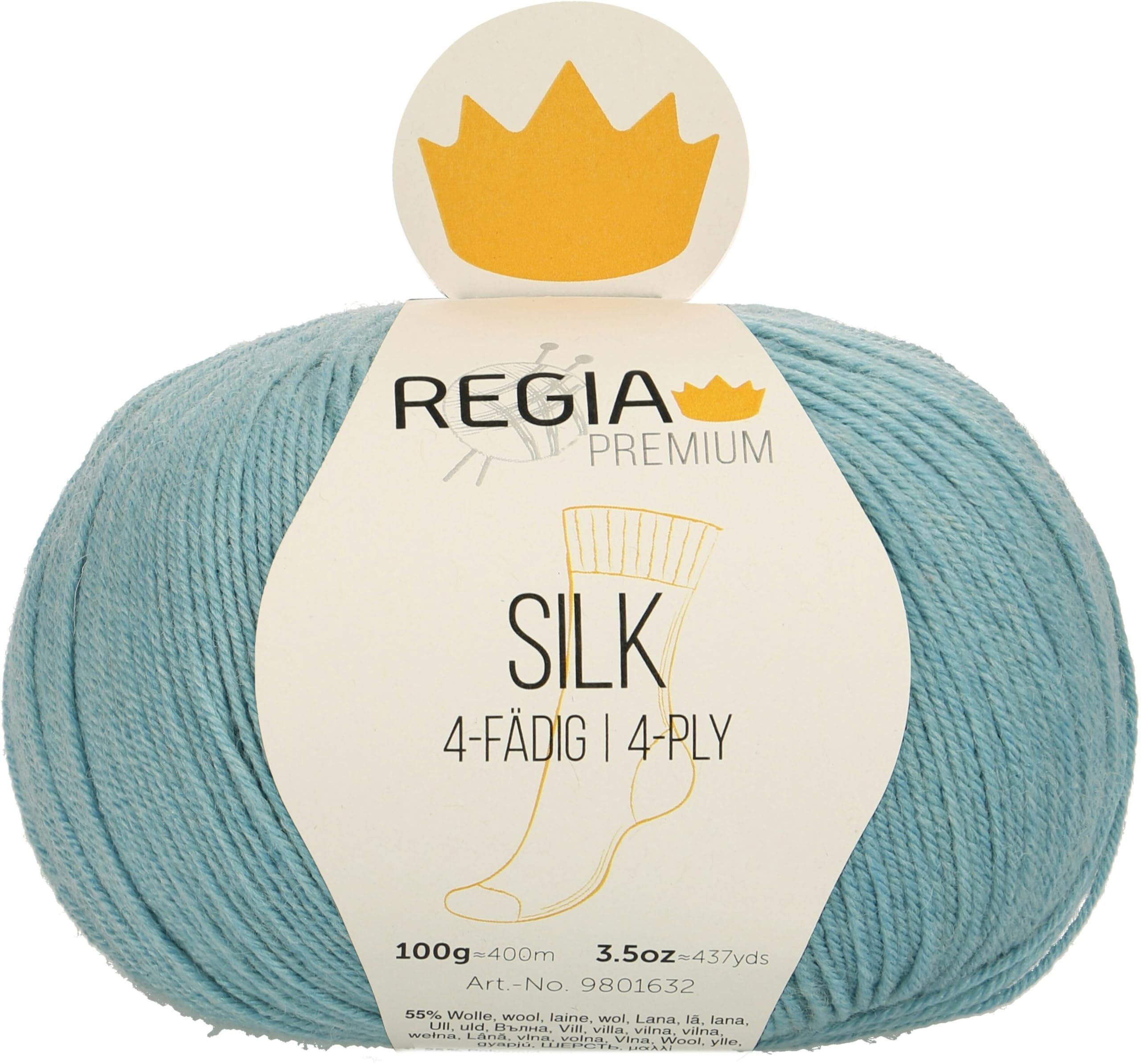 Regia Schachenmayr Premium Silk, 100 g Pastel Turquoise Hand Knitting Yarn