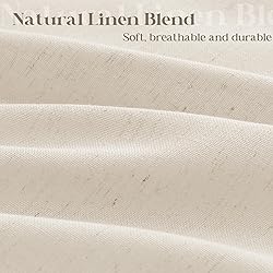 Beige Linen 78 Inch Shower Curtain Extra Long
