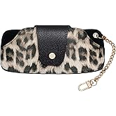 SOJOS Sunglasses Goggles Case Hard Shell Eyewear Glasses Case Leopard Print PU Bag