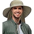 Tirrinia Neck Flap Fishing Safari Cap for Men & Women, Wide Brim Sun Hat for Outdoor Hiking, Camping, Gardening