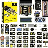 KEYESTUDIO 37 Sensors in 1 Box Starter Kit for BBC Micro bit with Tutorial (Without Microbit Board), Compatible with V1.5, V2 Microbit Sensor Kit Accessories Programming Electronics for Teens Adults