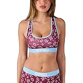 PSD Underwear Womens Sports Bra - Animal Print, Medium Support Sports Bras for Women, Womens Racerback Sports Bras