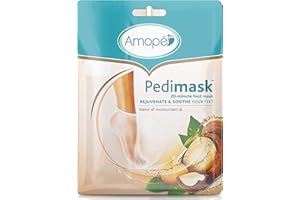 Amope Pedimask Foot Sock Mask, Macadamia Oil Essence, 1 Pack