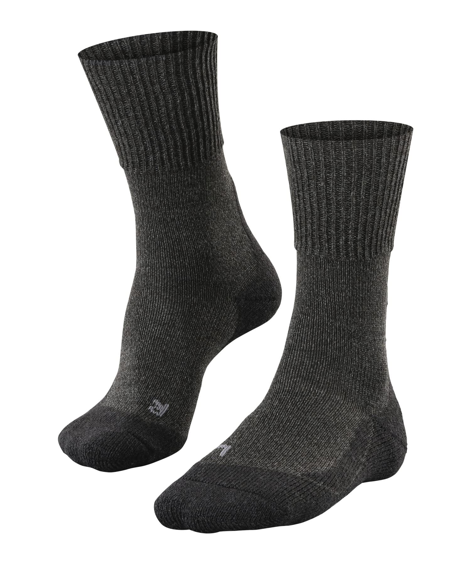 FALKE Men's TK1 Adventure Wool M So Breathable Thick Anti-Blister 1 Pair Hiking Socks, Grey Smog 3150, 8-9