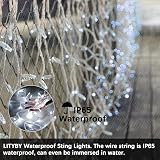 LITYBY 120LED Mains Fairy Lights 49ft Waterproof 8 Modes Remote Cold White view 5