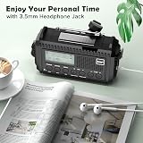 Mesqool DAB Wind Up Radio 5000mAh Solar Powered SOS Alarm USB Charge view 6