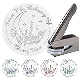 Customized Book Embosser Color Moon Plants Stamp