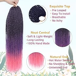 MOSINA Pink Crochet Hair For Black Women,Senegalese