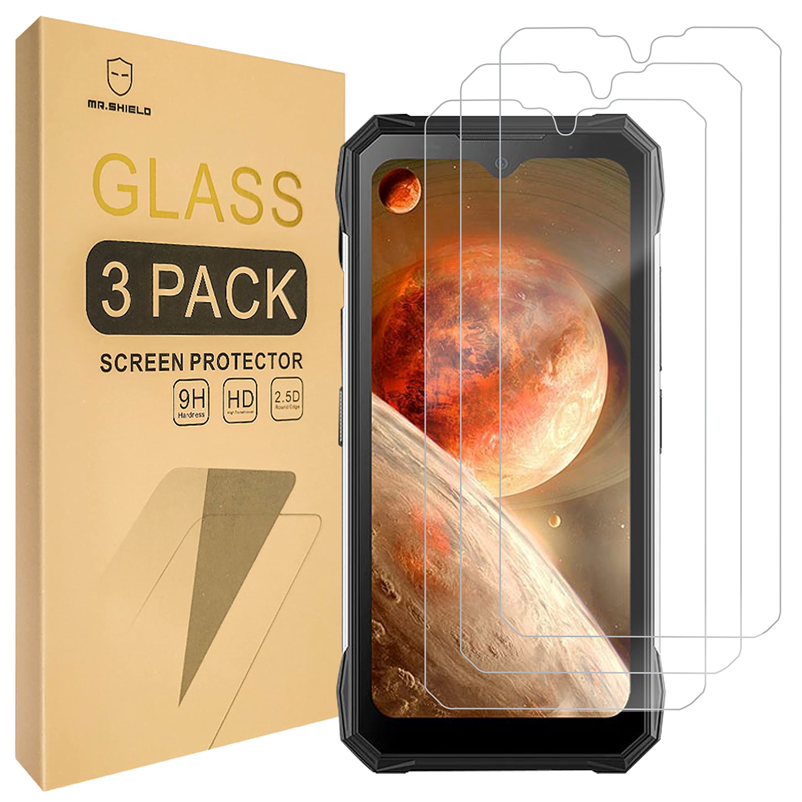 Mr.Shield Screen Protector For Doogee S89 / Doogee S89 Pro [Tempered Glass] [3-PACK] [Japan Glass with 9H Hardness] Screen Protector