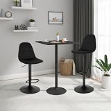Lestarain LBAI64003-1 Kitchen Barstool Velvet Backrest 360° Swivel 60-81cm view 7