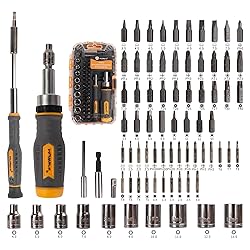MULWARK Screwdriver Bit Set & Socket Kit, 77-Pieces