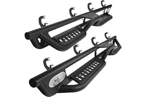 BINARY STAR Running Boards Compatible with 2019-2026 Chevrolet Silverado/GMC Sierra 1500 Crew Cab, 20-26 Silverado/Sierra 2500HD 3500HD Crew Cab, Two-Stair Side Steps Nerf Bars.