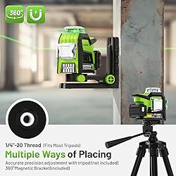 Huepar Laser Level 360 Self Leveling 1/13In High