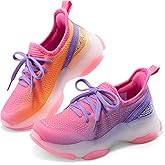 DREAM PAIRS Girls Slip-On Sneakers Kids Sparkle Pop Lightweight Jelly Sole Walking Shoes