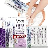 nbc BeautiLab Pedicure Foot Soak, Foot Spa Soak, Pedicure Kit, Bubble Foot Bath for Tired & Dry Cracked Feet 16 Packs A Box, Lavender