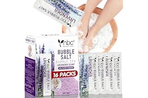 nbc BeautiLab Pedicure Foot Soak, Foot Spa Soak, Pedicure Kit, Bubble Foot Bath for Tired & Dry Cracked Feet 16 Packs A Box, Lavender