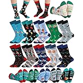 Liitrsh 12 Pair Book Lover Socks for Women Men Novelty Reading Socks World Book Day Gifts for BookClub Bookworm Bookish