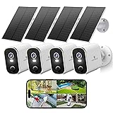 SYMYNELEC Solar Security Cameras Outdoor: 4-Pack