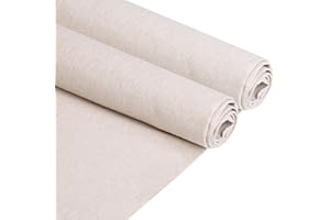 BUTARFE Muslin Fabric 10 Yard Linen Fabric 63 Inches Wide Textile Unbleached Natural Cotton Fabric Soft & Smooth Embroidery Fabric Reusable & Washable Muslin Cloth for Sewing Embroidery Decor DIY Projects