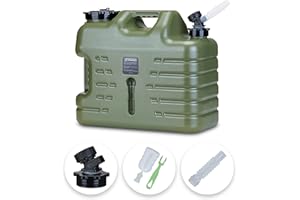 UPWOIGH 5 Gallon Water Jug, Camping Water Container, Truly No Leakage Water Storage, Large Military Green Water Tank,BPA Free