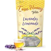 True Honey Lavender Lemonade Tea Bags - Tranquil Tea for Sleep, Stress Relief and Calm - All Natural Organic Lemon Myrtle Herbal Caffeine-Free Blended with Honey Crystals - 24 Count