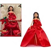 Barbie Signature 2026 Holiday Doll, Brown Hair | Fashion Doll Wearing Red Gown with Bow, Seasonal Collector Doll in Displayable Packaging &amp; Doll Stand​​