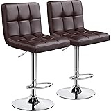 Yaheetech Bar Stools Set of 2, Adjustable PU