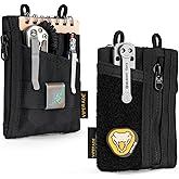 VIPERADE VE18-S Small EDC Pouch, Mini EDC Pocket Organizer for Men, EDC Pocket Organizer, 3 Slots with 2 Zipper Pockets Multitool Pouch
