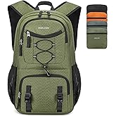 Nerlion Lightweight Foldable 35L Hiking Backpack Travel Backpack for Men Women Camping Waterproof Outdoor Hiking Daypack Backpack Green