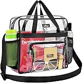 MAY TREE Clear Bag for Stadium Events 12×6×12 Clear Tote Lunch Bag with Reinforced Straps for Work, Sporting Events and Gym