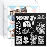 tutata 50 PCS Page Protectors, 5 Die Storage Sheets for 12x12 Scrapbooking | Die Cut Storage, 12x12 Photo Album Refill Pages