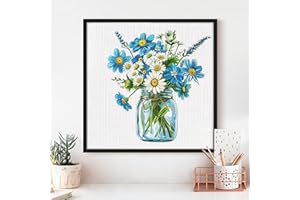 Cross Stitch Kits - Cute Bouquet Series | Beginner DIY Embroidery Kit with 11CT Fabric & Vibrant Threads | DIY Mindful Gift f