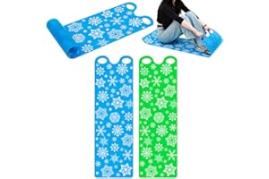 Leyndo 54" Large Snow Sled for Adults Flexible Flying Carpet Snowflake Slider Mat Sledding Equipment Snow Lightweight Roll up Snowboard for Christmas Winter Ski Outdoor