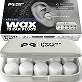 PQ Wax Ear Plugs for Sleep - 15 Silicone Wax Earplugs for Sleeping and Swimming, Gel Ear Plugs for Noise Cancelling & Ear Pro