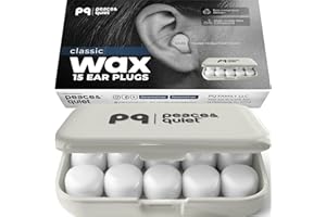 PQ Wax Ear Plugs for Sleep - 15 Silicone Wax Earplugs for Sleeping and Swimming, Gel Ear Plugs for Noise Cancelling & Ear Pro