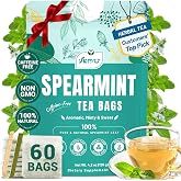 SKMTT Spearmint Tea Bags, Refreshing Mint Herbal Tea, Caffeine Free, 60 Ct | Spearmint Leaves, Supports Digestion &amp; Wellness, Non-GMO, Cool Minty Flavor, Enjoy Hot or Iced,60 Tea Bags (2g/bag)