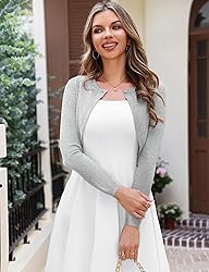 OmicGot Womens Summer Long Sleeve Bolero Shrug for