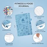 Clever Fox Fitness & Food Journal – Undated A5 Hardcover Light Blue view 2