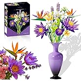 Flower Building Set Flowers for Adults Birds of Paradise Flower DIY Building Toys Great Home Decor Gift for Christmas, Valent