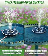 SZMP Solar Fountain 100% Glass Panels 3.5W 2200mAh Battery 7 Nozzles view 5
