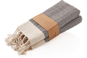 BAY LAUREL Turkish Hand Towel – Pack of 2 | Soft & Absorbent Decorative Towels for Bathroom, Hand, Face, Hair, Gym, Yoga, SPA