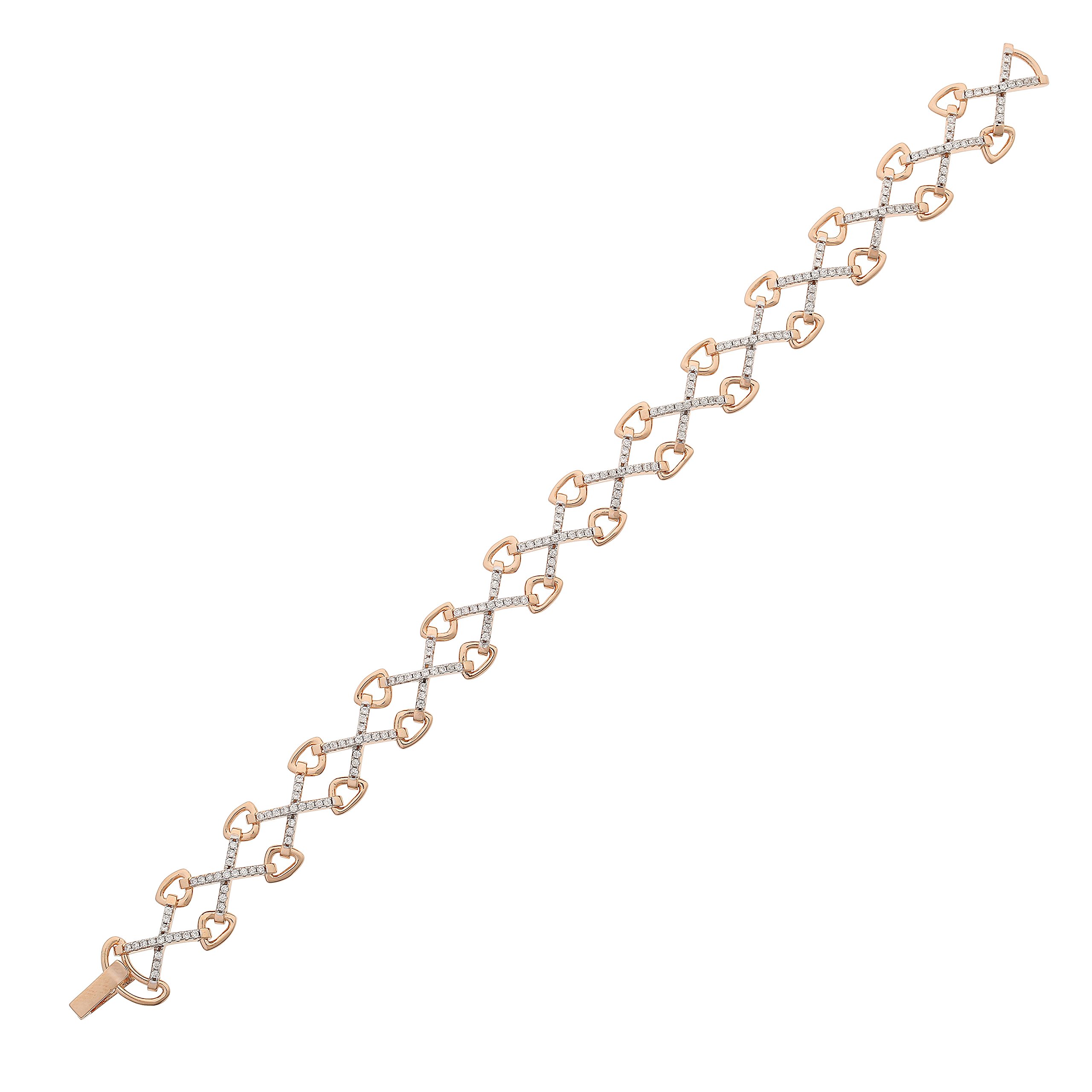 Orphelia Women's 925 Rose Gold Sterling Silver Bracelet ZA-7212