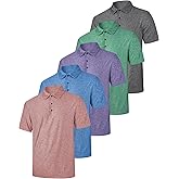 Pack Polo Shirts for Men Dry Fit Performance Short Sleeve Golf Polo Shirt