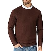 COOFANDY Men's Crewneck Sweater Casual Dress Pullover Sweaters Slim Fit Lightweight Long Sleeve Raglan Sweaters