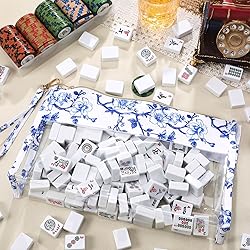 Sanwuta Empty Mahjong Tile Bag, Clear Mahjong Case