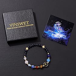Vinswet Pisces Zodiac Bracelets for Women Men,12