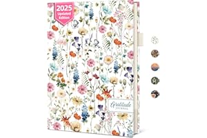 TAJA Gratitude Journal for Women – Undated Daily Mindfulness & Manifestation Journal with Prompts for Cultivate Affirmations, Positivity, Self-Care & Happiness - Wildflowers