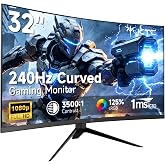 KTC 32 Inch 240Hz Curved Gaming Monitor, FHD 1500R HDR PC Monitor, H32S17F | Adaptive Sync, Ultra-Fast 1080P 1ms Monitor for Gamer, 3500:1 Contrast, HDMI 2.0 x 2, DisplayPort 1.4 &amp; USB 2.0