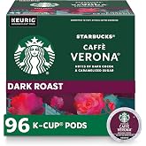 Starbucks K-Cup Coffee Pods, Dark Roast Hot or Iced Coffee, Caff&egrave; Verona, 96 Keurig Pods