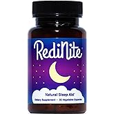 RediNite Natural Sleep Aid Supplement for Calm, Restful Nights, Vegan | Helps You Relax and Quiet Your Mind to Fall Asleep Faster, Stay Asleep Longer, and Wake Up Feeling Refreshed, 30-Day Supply